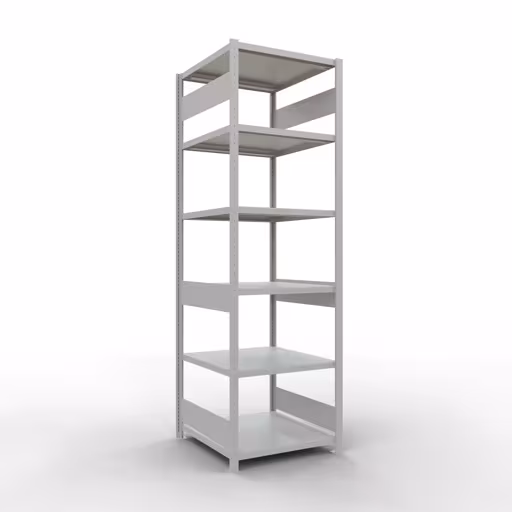 Grundregal, Fachbodenregal Stecksystem MULTIplus250, 2500 x 750 x 800 mm (HxBxT), 6 Fachböden, Längenriegel, RAL 7035 lichtgrau von der Marke Schulte Lagertechnik Grundregal, Fachbodenregal Stecksystem MULTIplus250, 2500 x 750 x 800 mm (HxBxT), 6 Fachböden, Längenriegel, RAL 7035 lichtgrau aus der Kategorie Grundregal mit der Artikelnummer 32881-75-LR