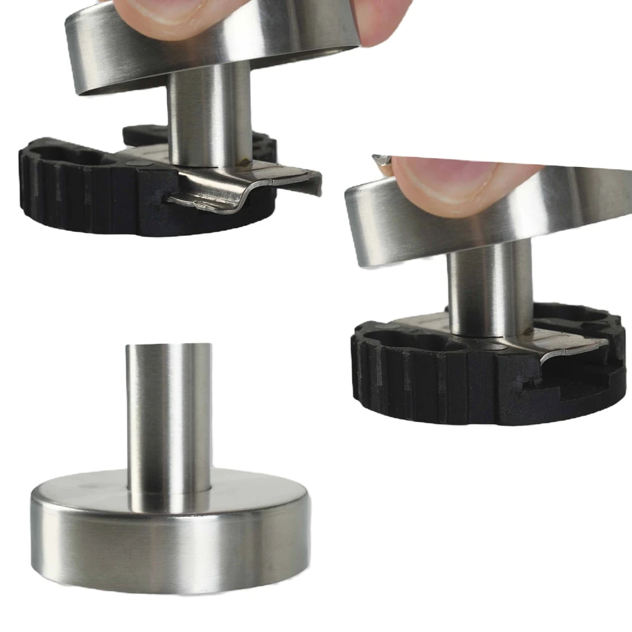 Ohne Text 2179450 AXIAL Toilettenbürstengarnitur Edelstahl Glas - zum KLEBEN oder BOHREN