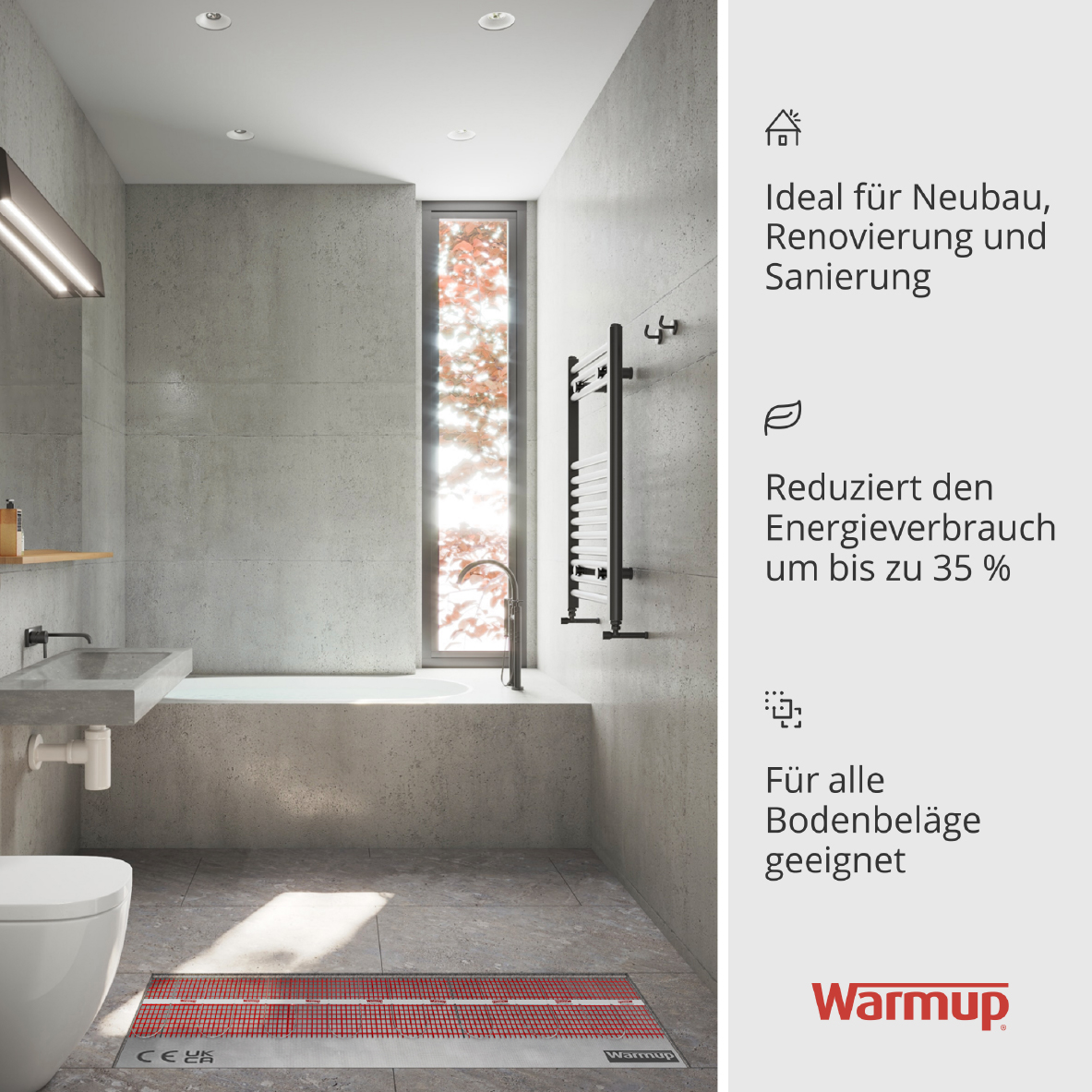 Ohne Text 3819922 Warmup SPM Heizmatte selbstklebend 150 Watt 1m²