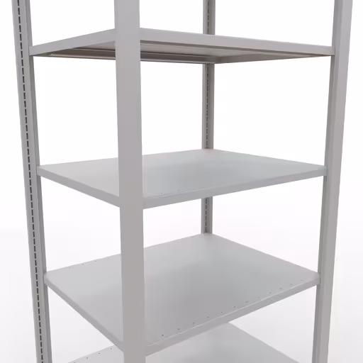 Abbildung Nr 13 des Artikels Grundregal, Büro-Fachbodenregal Stecksystem MULTIplus150, 2300 x 750 x 600 mm (HxBxT), 7 Fachböden, Längenriegel, ohne Mittelanschlag, lichtgrau aus der Produktgruppe Büroregale von der Marke Schulte Lagertechnik