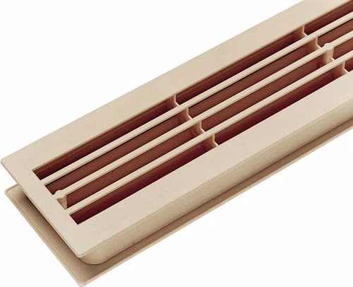 Bocchetta di ventilazione per bagno, lunghezza 452 mm, larghezza 92 mm, in plastica marrone, angoli dritti, della categoria "Materiale di montaggio per ventilatori per piccoli ambienti e bagni" con codice articolo 3000281527