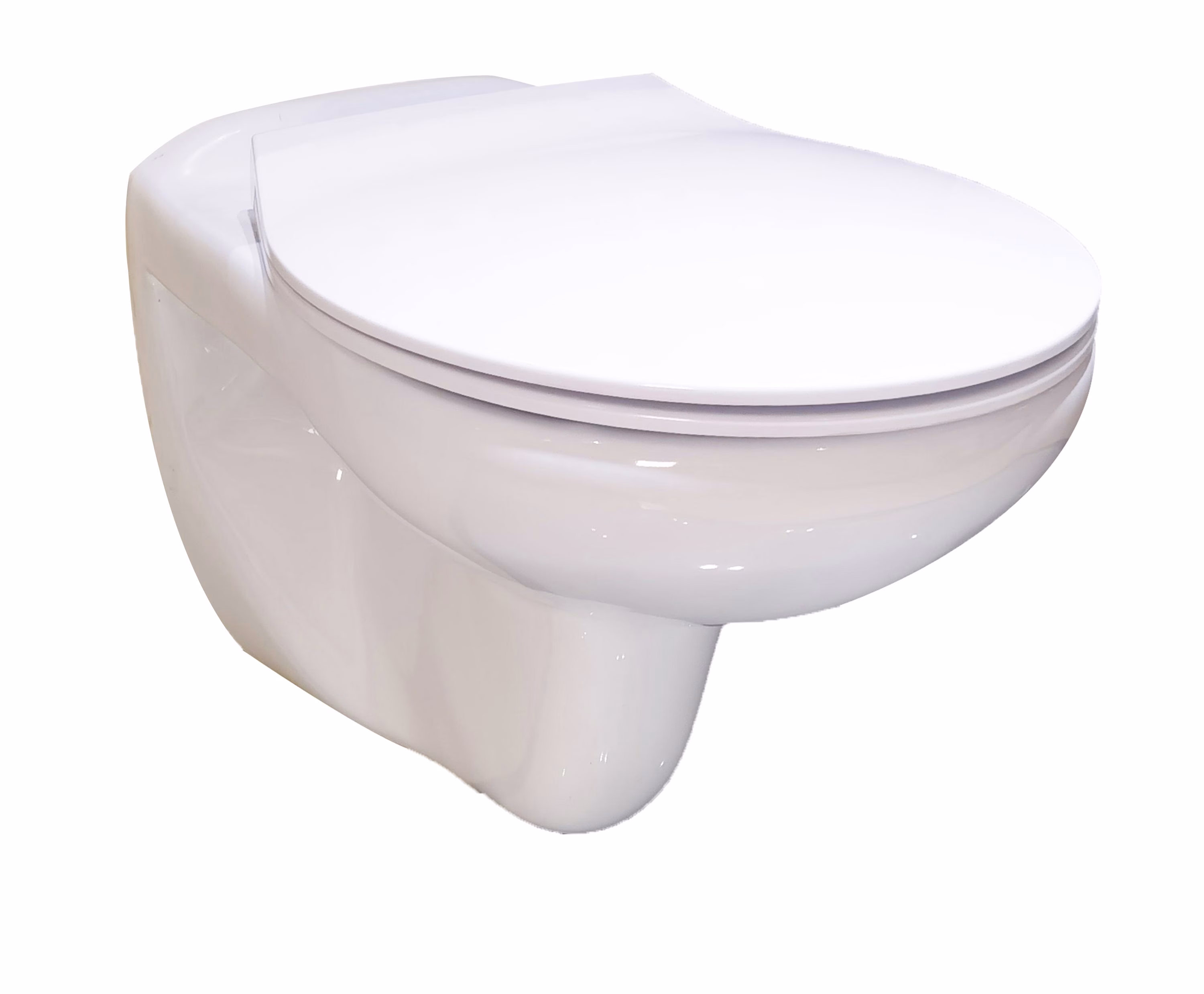 sanicomfort Wand-WC Set Hanna Tiefspüler ohne Spülrand weiß glänzend