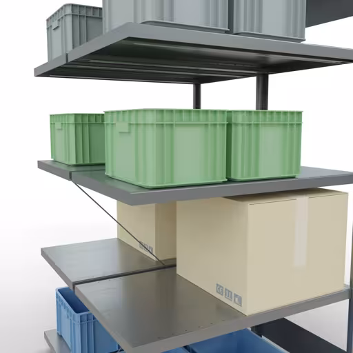 Anbauregal, Doppelregal, Fachbodenregal Stecksystem MULTIplus250, 2000 x 1000 x (2x600) mm (HxBxT), 2x5 Fachböden, Kreuzstrebe, verzinkt mit der Artikelnr. 14265-A Anbauregal, Doppelregal, Fachbodenregal Stecksystem MULTIplus250, 2000 x 1000 x (2x600) mm (HxBxT), 2x5 Fachböden, Kreuzstrebe, verzinkt von Schulte Lagertechnik aus der Kategorie Fachbodenregale