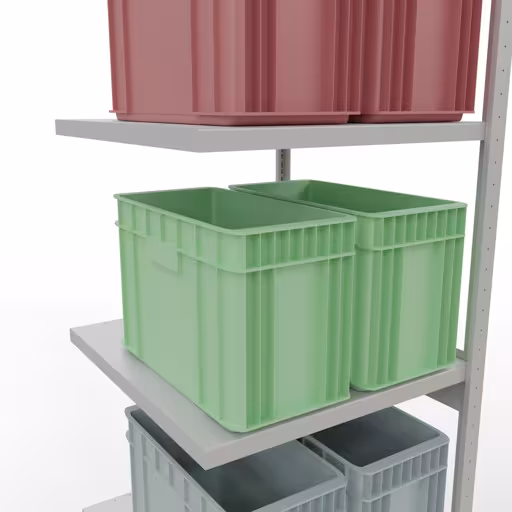 Produktbild Nr 15 des Artikels Anbauregal, Fachbodenregal Stecksystem MULTIplus250, 3000 x 750 x 800 mm (HxBxT), 7 Fachböden, Längenriegel, RAL 7035 lichtgrau Abbildung Nr 15 des Artikels Anbauregal, Fachbodenregal Stecksystem MULTIplus250, 3000 x 750 x 800 mm (HxBxT), 7 Fachböden, Längenriegel, RAL 7035 lichtgrau aus der Produktgruppe Stecksystem von der Marke Schulte Lagertechnik