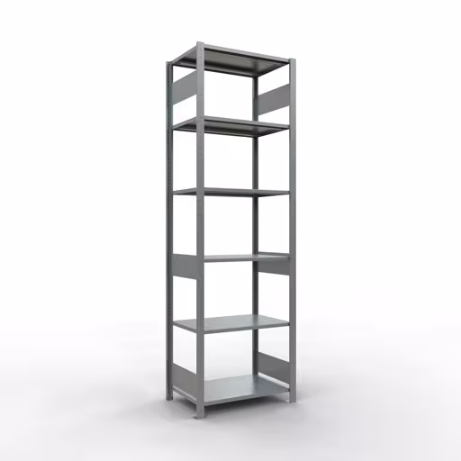 Grundregal, Fachbodenregal Stecksystem MULTIplus150, 2500 x 750 x 500 mm (HxBxT), 6 Fachböden, Längenriegel, verzinkt von der Marke Schulte Lagertechnik Grundregal, Fachbodenregal Stecksystem MULTIplus150, 2500 x 750 x 500 mm (HxBxT), 6 Fachböden, Längenriegel, verzinkt aus der Kategorie Grundregal mit der Artikelnummer 12751-75-LR