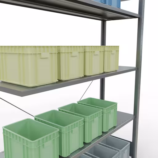 Produktbild Nr.15 des Artikels Stecksystem Anbauregal 2000x1300x400 mm, Typ 150 kg, verzinkt aus der Produktreihe Stecksystem von der Marke Schulte Lagertechnik