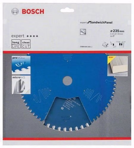 Detailbild 4012977 Kreissägeblatt Außendurchmesser 235 mm Zähne 50 MTCG Bohrung 30 mm Schnittbreite 2,2 mm Hartmetall BOSCH