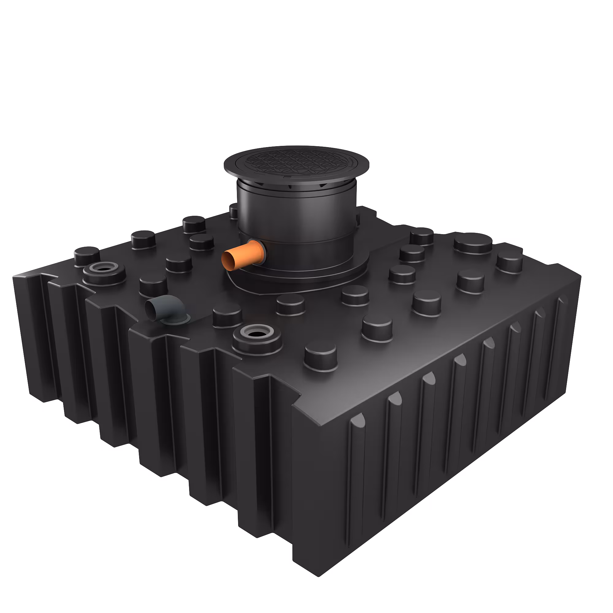 GreenLife Flachtank 4.000 l mit Biovitor, Ausgleichsdom, Abdeckung, 3 Anschlüssen von der Marke GreenLife aus der Produktreihe Garten