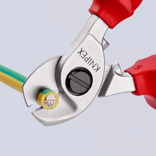 Detailbild 3983386 Kabelschere Länge 165 mm Kopf verchromt VDE Mehrkomponenten-Hüllen Form 1 KNIPEX