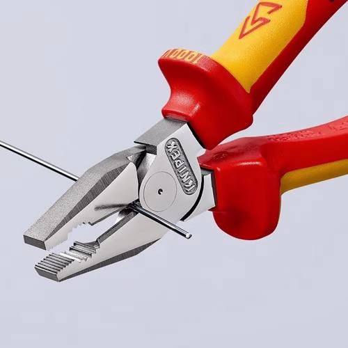 Detailbild 4033661 Kraftkombizange Länge 180mm verchromt Mehrkomponenten-Hüllen VDE KNIPEX