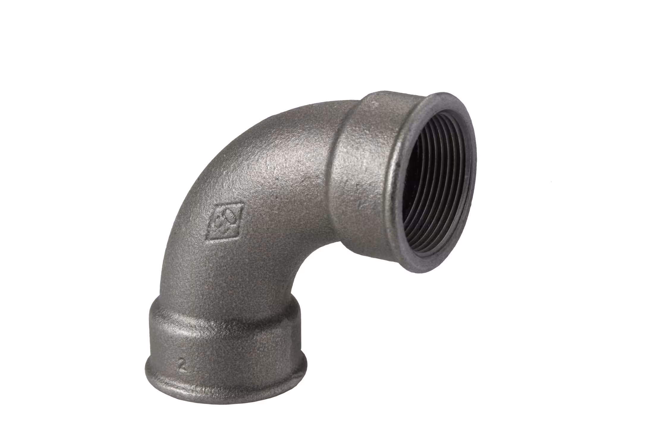 Gomito N.2a interno/interno 90 gradi 3/8" in ghisa malleabile, nero dalla categoria raccordi in ghisa malleabile con GTIN 8435049360709 Gomito in ghisa malleabile ATUSA n. 2A del marchio Atusa della categoria raccordi in ghisa malleabile