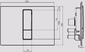 Technische Zeichnung 4003274 Betätigungsplatte INEO BRIGHT Kunststoff weiß SANIT