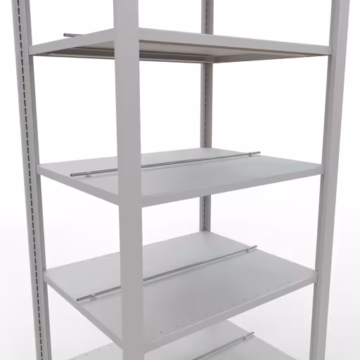 Abbildung Nr 12 des Artikels Grundregal, Büro-Fachbodenregal Stecksystem MULTIplus150, 2300 x 750 x 600 mm (HxBxT), 7 Fachböden, Längenriegel, mit Mittelanschlag, lichtgrau aus der Produktgruppe Büroregale von der Marke Schulte Lagertechnik