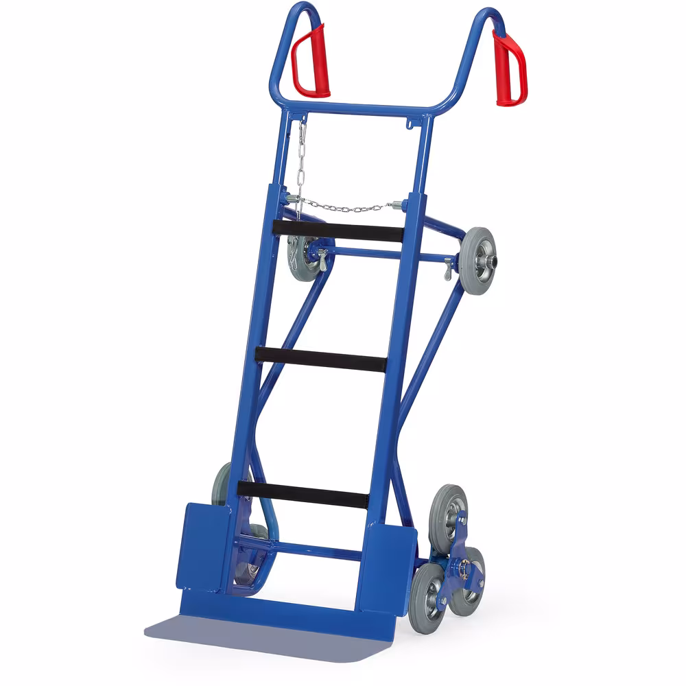 Gerätekarre 11052 - 400 kg geschweißte Stahlrohrkonstruktion, pulverbeschichtet blau RAL 5007. Breite Gummiauflage aus der Kategorie Karren mit der Artikelnummer 11052