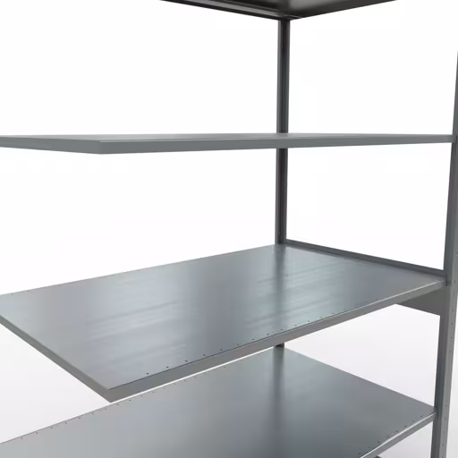 Anbauregal, Fachbodenregal Stecksystem MULTIplus150, 2500 x 1300 x 800 mm (HxBxT), 6 Fachböden, Längenriegel, verzinkt mit der GTIN 4004514281562 Anbauregal, Fachbodenregal Stecksystem MULTIplus150, 2500 x 1300 x 800 mm (HxBxT), 6 Fachböden, Längenriegel, verzinkt von Schulte Lagertechnik mit der Artikelnr. 12786-130-LR