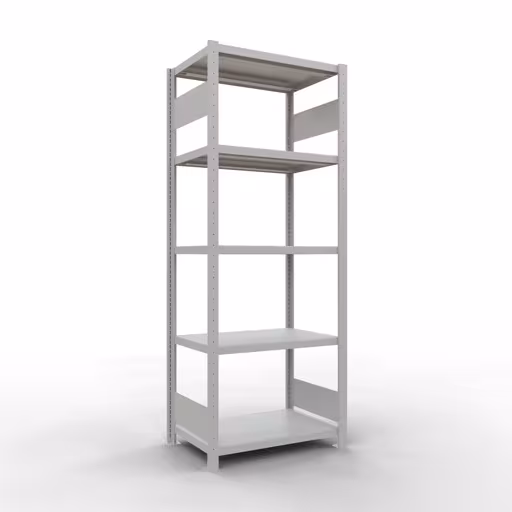 Grundregal, Fachbodenregal Stecksystem MULTIplus250, 2000 x 750 x 500 mm (HxBxT), 5 Fachböden, Längenriegel, RAL 7035 lichtgrau von der Marke Schulte Lagertechnik Grundregal, Fachbodenregal Stecksystem MULTIplus250, 2000 x 750 x 500 mm (HxBxT), 5 Fachböden, Längenriegel, RAL 7035 lichtgrau aus der Kategorie Grundregal mit der Artikelnummer 32850-75-LR