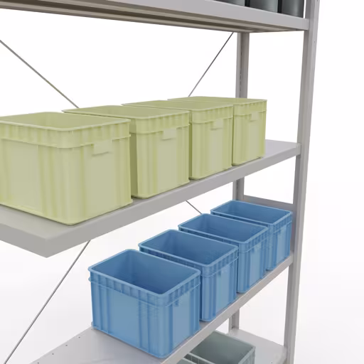 Produktbild Nr 15 des Artikels Stecksystem Anbauregal 3000x1300x300 mm, Typ 250 kg, lichtgrau Abbildung Nr 15 des Artikels Stecksystem Anbauregal 3000x1300x300 mm, Typ 250 kg, lichtgrau aus der Produktgruppe Stecksystem von der Marke Schulte Lagertechnik