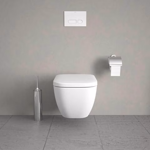 Detailbild 3993041 Abattant de toilettes Happy D.2 blanc avec mécanisme de fermeture amortie, charnières en acier inoxydable, DURAVIT