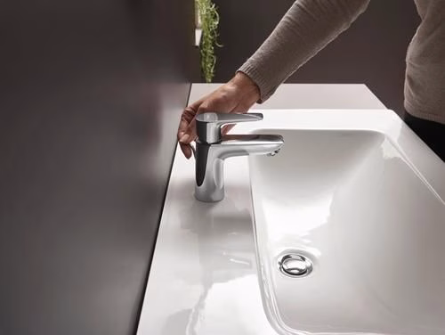 Hansgrohe Einhebel-Waschtischmischer TALIS E 80 Nennweite 15 mit Ablaufgarnitur G 1 1/4 Zoll chrom