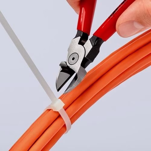 Seitenschneider für Kunststoffe Länge 140mm Kopf poliert gerade Kunststoff-Überzug KNIPEX
