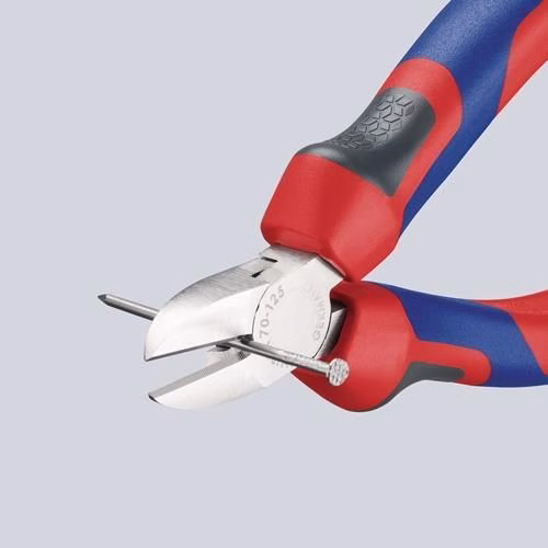 Detailbild 4008717 Seitenschneider Länge 125mm Kopf verchromt Comfort-Griff KNIPEX