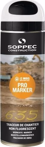 SOPPEC Pro Marker, aérosol de marquage de chantier de 500 ml, de la catégorie des aérosols de marquage, référence 4000354137