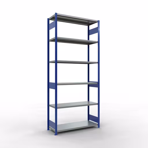 Grundregal, Fachbodenregal Stecksystem MULTIplus250, 3000 x 1300 x 500 mm (HxBxT), 7 Fachböden, Längenriegel, RAL 5010 enzianblau/verzinkt von der Marke Schulte Lagertechnik Grundregal, Fachbodenregal Stecksystem MULTIplus250, 3000 x 1300 x 500 mm (HxBxT), 7 Fachböden, Längenriegel, RAL 5010 enzianblau/verzinkt aus der Kategorie Grundregal mit der Artikelnummer 12952-130-LR-B
