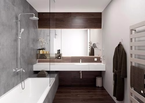 Hansgrohe Einhebel-Waschtischmischer VERNIS Blend 100 mit Zugstangen-Ablaufgarnitur 1 1/4 Zoll chrom