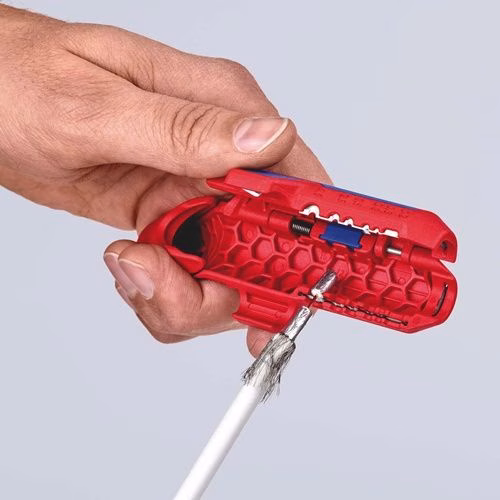 Spellacavi universale ErgoStrip®, lunghezza totale 130 mm, per utenti mancini, KNIPEX