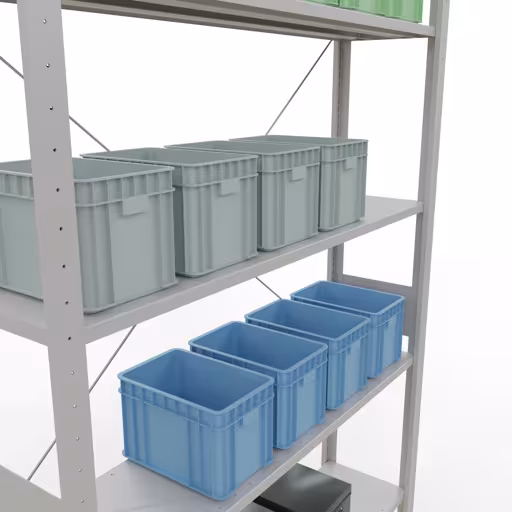 Zusatzbild des Artikels Stecksystem Grundregal 3000x1300x300 mm, Typ 150 kg, lichtgrau Zusatzbild des Artikels Stecksystem Grundregal 3000x1300x300 mm, Typ 150 kg, lichtgrau aus Grundregal