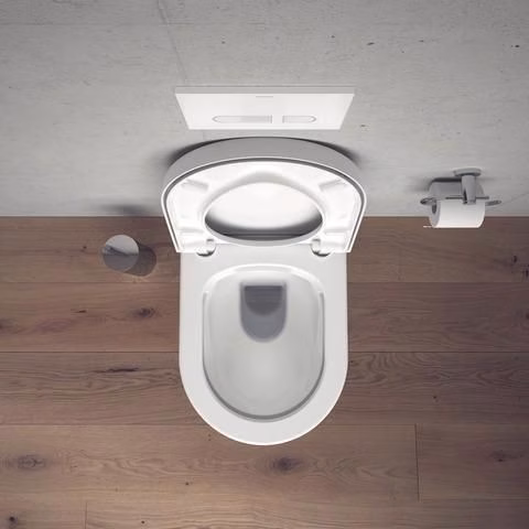 WC-Sitz Starck 3 weiß mit Absenkautomatik Scharniere Edelstahl DURAVIT