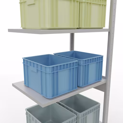 Anbauregal, Fachbodenregal Stecksystem MULTIplus150, 2500 x 750 x 500 mm (HxBxT), 6 Fachböden, Längenriegel, RAL 7035 lichtgrau mit der Artikelnr. 32656-75-LR Anbauregal, Fachbodenregal Stecksystem MULTIplus150, 2500 x 750 x 500 mm (HxBxT), 6 Fachböden, Längenriegel, RAL 7035 lichtgrau von Schulte Lagertechnik aus der Kategorie Stecksystem