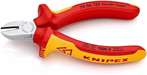 Detailbild 4005476 Seitenschneider Länge 125mm VDE Mehrkomponenten-Hüllen KNIPEX