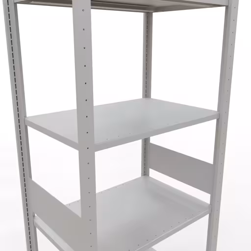 Grundregal, Fachbodenregal Stecksystem MULTIplus150, 3000 x 750 x 500 mm (HxBxT), 7 Fachböden, Längenriegel, RAL 7035 lichtgrau von Schulte Lagertechnik mit der Artikelnr. 32652-75-LR