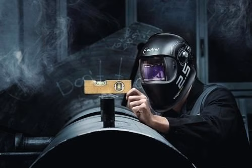Schweißerschutzhelm Vegaview 2.5 schwarz 90x110 mm DIN 8-12 Karton OPTREL
