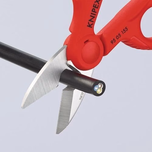 Detailbild 3987149 Elektriker-/Handwerkerschere Länge 155 mm 2-Komponenten-Hüllen KNIPEX