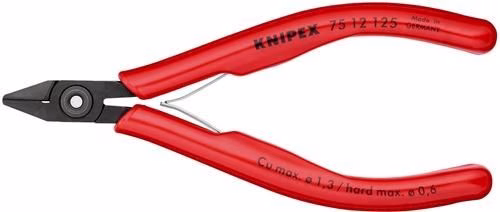 Pince coupante électronique, longueur 125 mm, type 1, biseautée, oui, marque KNIPEX Pince coupante électronique KNIPEX de la catégorie pinces coupantes, référence 4000810500