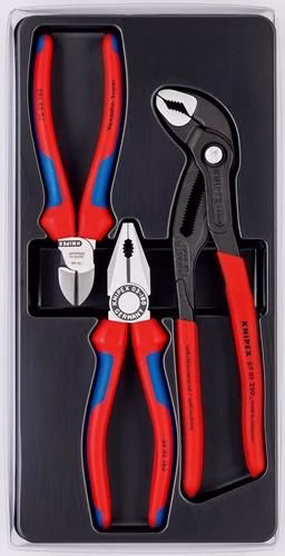 Detailbild 4070380 Zangensatz Bestseller-Paket Inhalt 3-teilig poliert Kunststoff-Tiefziehteil KNIPEX