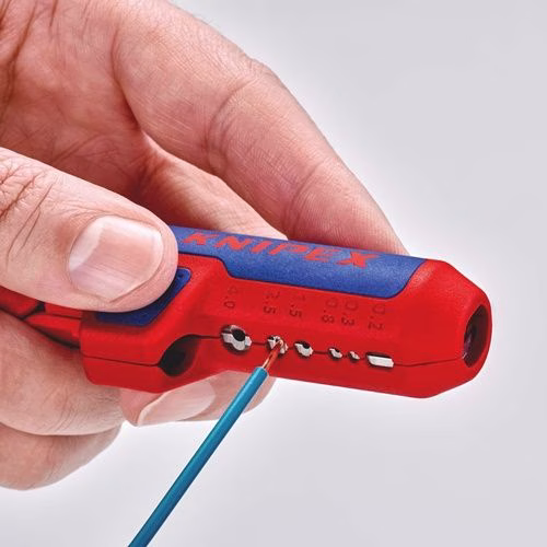 Spellacavi universale ErgoStrip®, lunghezza totale 130 mm, per utenti mancini, KNIPEX