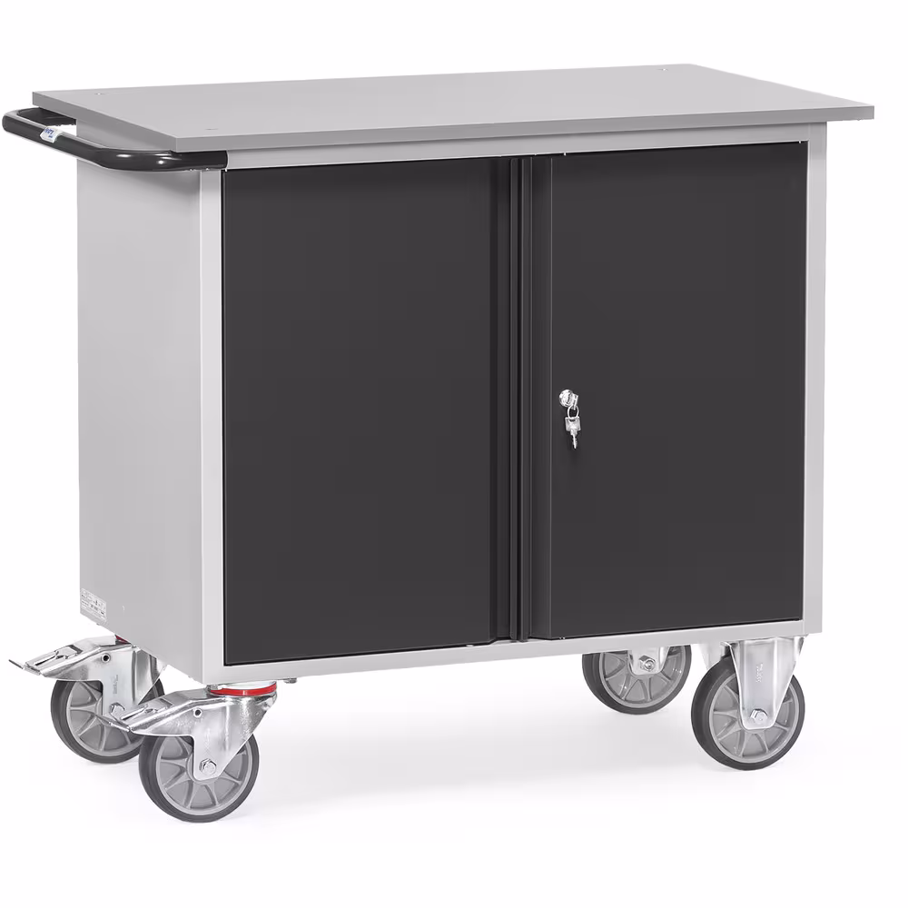 Werkstattwagen 2456-7016 pulverbeschichtet, Korpus lichtgrau RAL 7035, Front anthrazitgrau RAL 7016 aus der Kategorie Werkstattwagen mit der Artikelnummer 2456-7016