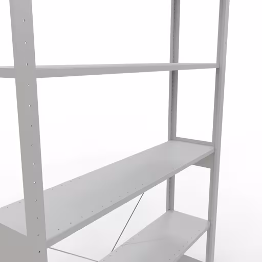 Produktbild Nr.7 des Artikels Stecksystem Grundregal 2500x1300x300 mm, Typ 150 kg, lichtgrau aus der Produktreihe Stecksystem von der Marke Schulte Lagertechnik