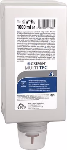 Greven Multi Tec huidbeschermingslotion, 1 l O/W emulsie, variabele fles, merk GREVEN GREVEN beschermende lotion uit de categorie Handen en Huid, Reiniging en Bescherming met artikelnummer 9000473479