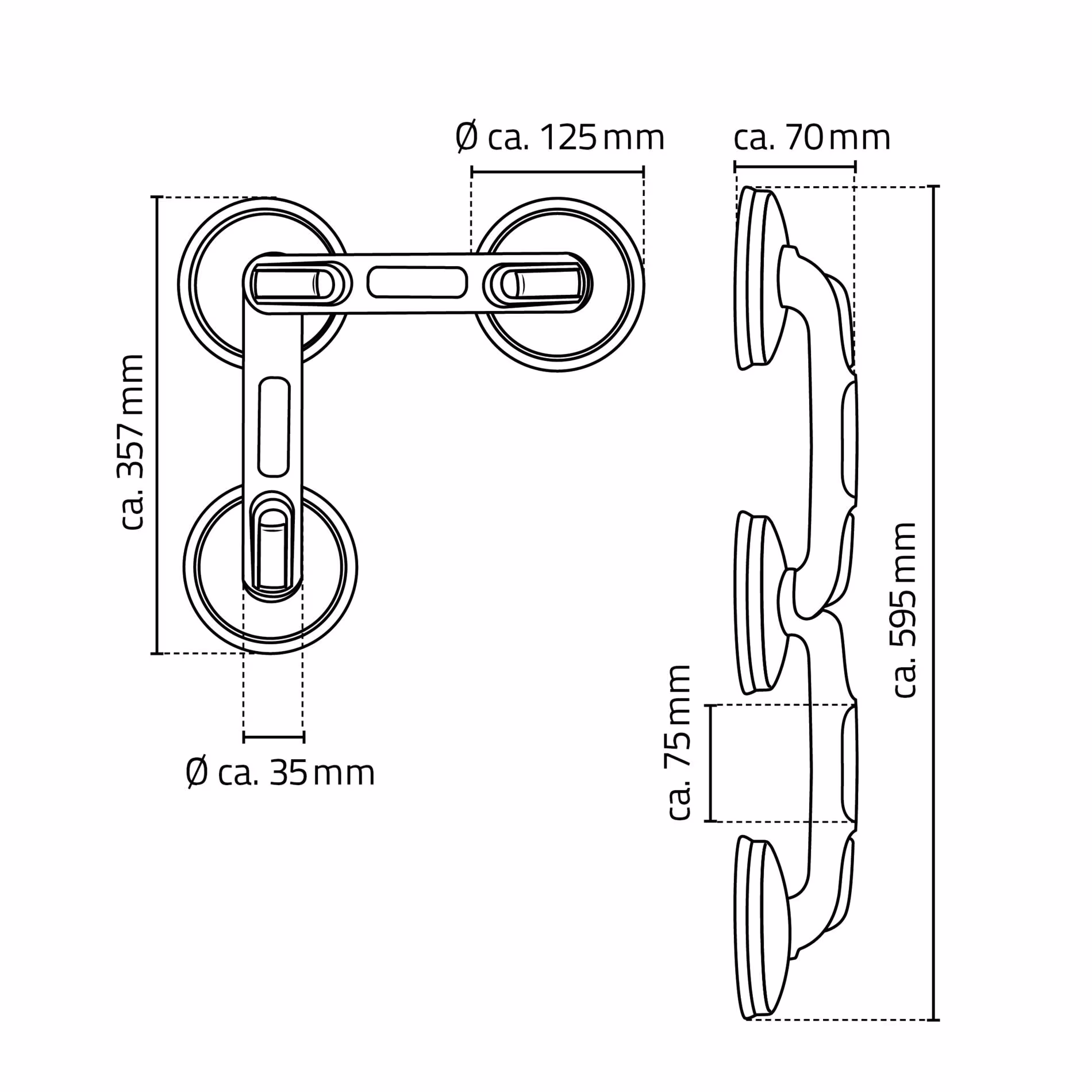 Zusatzbild des Artikels Winkel-Sauggriff Rob L, weiß, ABS Zusatzbild des Artikels Winkel-Sauggriff Rob L, weiß, ABS aus Haltegriffe