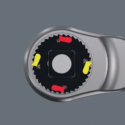 Detailbild 4134573 Durchsteckknarre Zyklop Metal push 1/2 ″ 38 Zähne Länge 281 mm mit unverlierbarem Durchsteckvierkant WERA