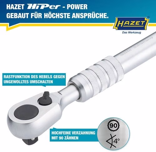 Teleskopknarre 916HPLG 1/2 ″ 90 Zähne Umschalthebel HAZET