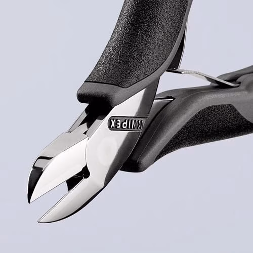 Detailbild 3977363 Elektronikseitenschneider Länge 115mm Form 0 Facette ja,klein spiegelpoliert KNIPEX