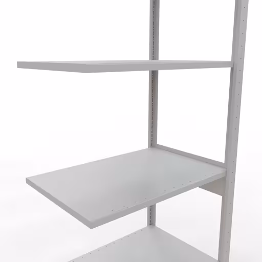 Anbauregal, Fachbodenregal Stecksystem MULTIplus150, 2500 x 750 x 500 mm (HxBxT), 6 Fachböden, Längenriegel, RAL 7035 lichtgrau aus der Kategorie Anbauregal mit der GTIN 4004514293121 Anbauregal, Fachbodenregal Stecksystem MULTIplus150, 2500 x 750 x 500 mm (HxBxT), 6 Fachböden, Längenriegel, RAL 7035 lichtgrau von der Marke Schulte Lagertechnik aus der Produktreihe Stecksystem