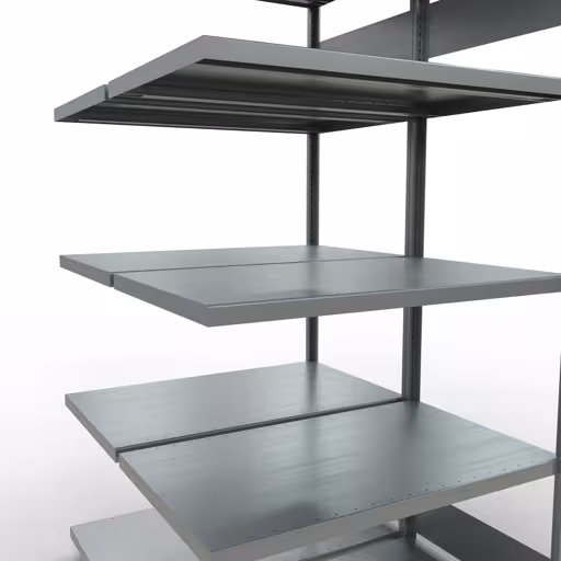 Andere Ansicht des Artikels Anbauregal, Doppelregal, Fachbodenregal Stecksystem MULTIplus250, 2000 x 1000 x (2x600) mm (HxBxT), 2x5 Fachböden, Längenriegel, verzinkt Andere Ansicht des Artikels Anbauregal, Doppelregal, Fachbodenregal Stecksystem MULTIplus250, 2000 x 1000 x (2x600) mm (HxBxT), 2x5 Fachböden, Längenriegel, verzinkt aus der Kategorie Fachbodenregale