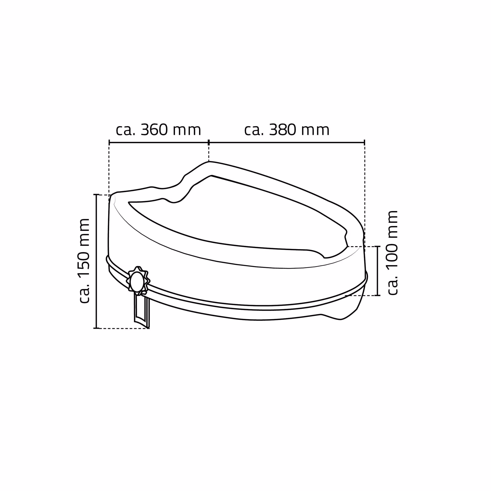 Zusatzbild des Artikels WC-Sitzerhöhung Sam ca. 10 cm, weiß, ohne Deckel, PP Zusatzbild des Artikels WC-Sitzerhöhung Sam ca. 10 cm, weiß, ohne Deckel, PP aus WC-Sitze