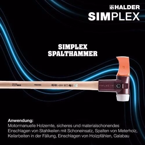 Spalthammer SIMPLEX 4100 g Stiel-Länge 850 mm Hickorystiel HALDER